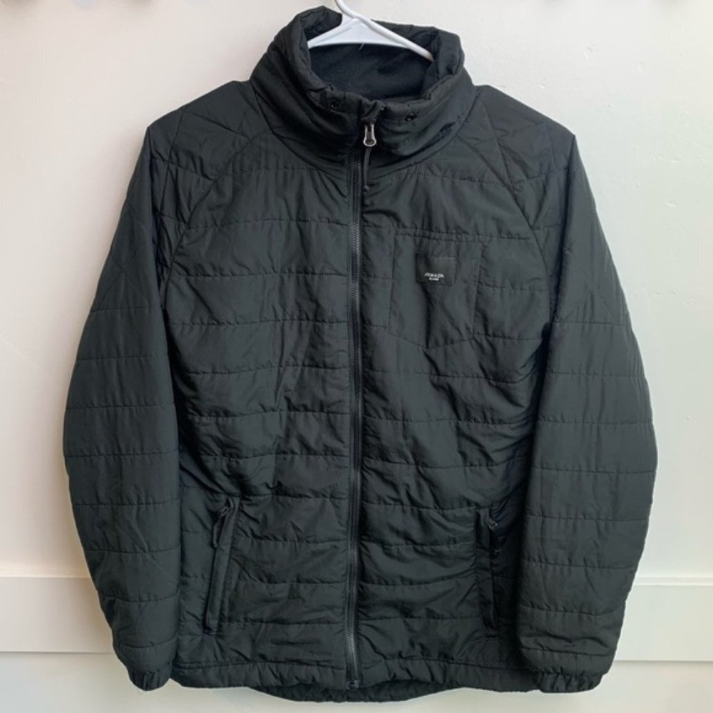 Armada Black Mock Neck Thin Puffer Jacket